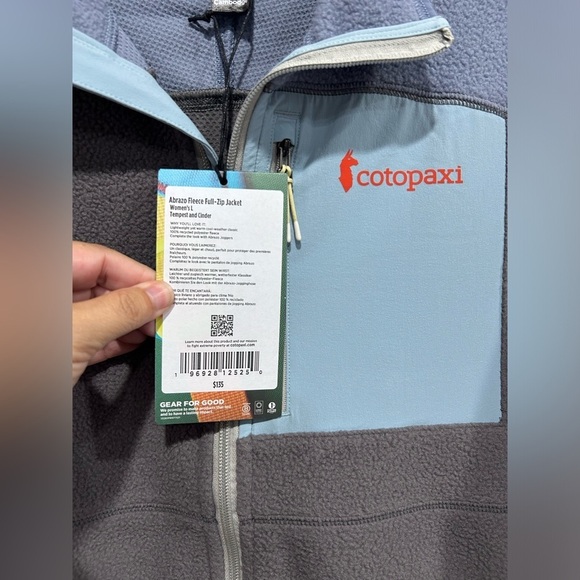 Cotopaxi Women's Large Abrazo Fleece Full-Zip Jacket Purple Grey Tempest NWT - Picture 5 of 8